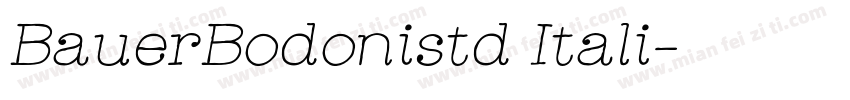 BauerBodonistd Itali字体转换